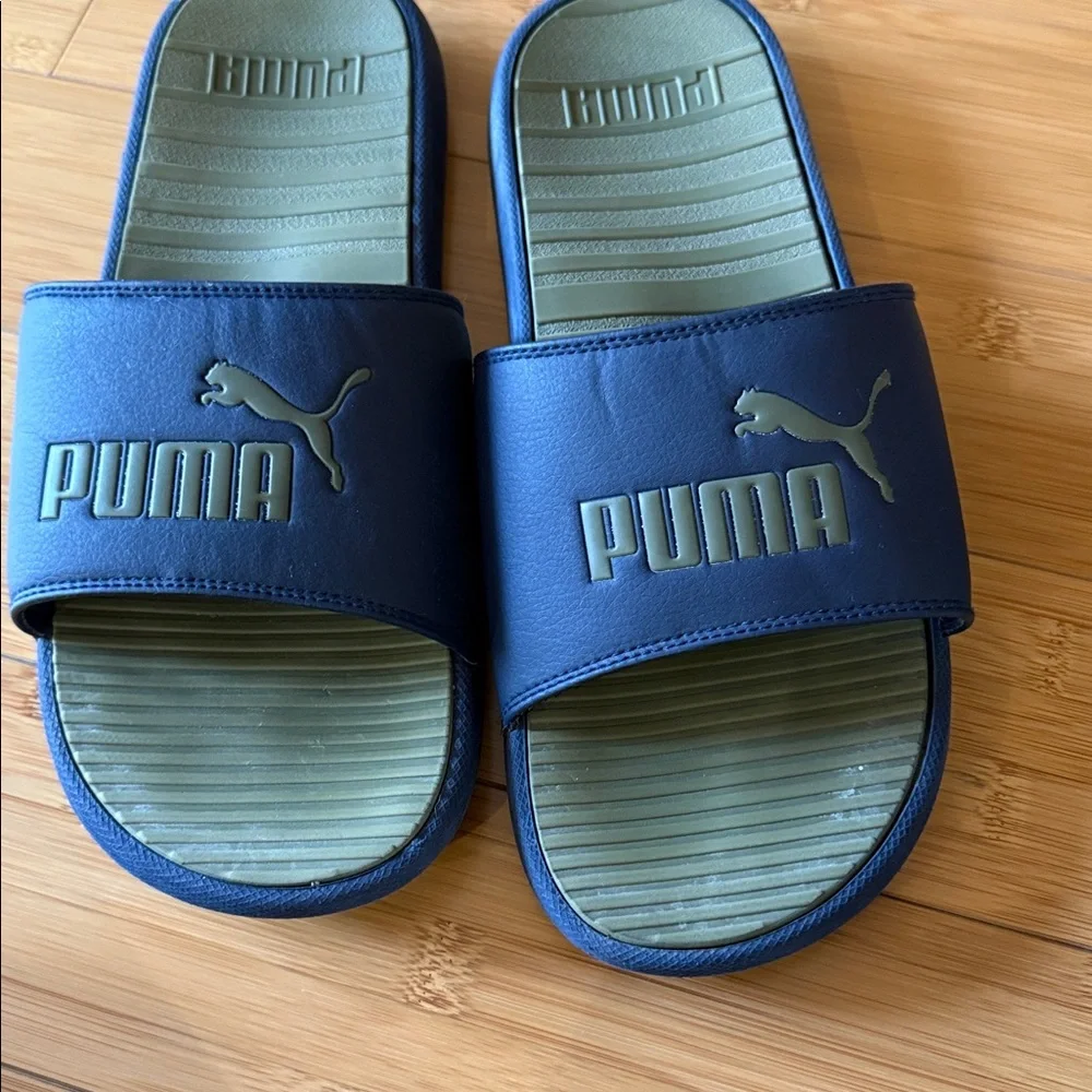 PUMA - Mens Cool Cat SLIDES Size: 11 Peacoat dark Green Moss